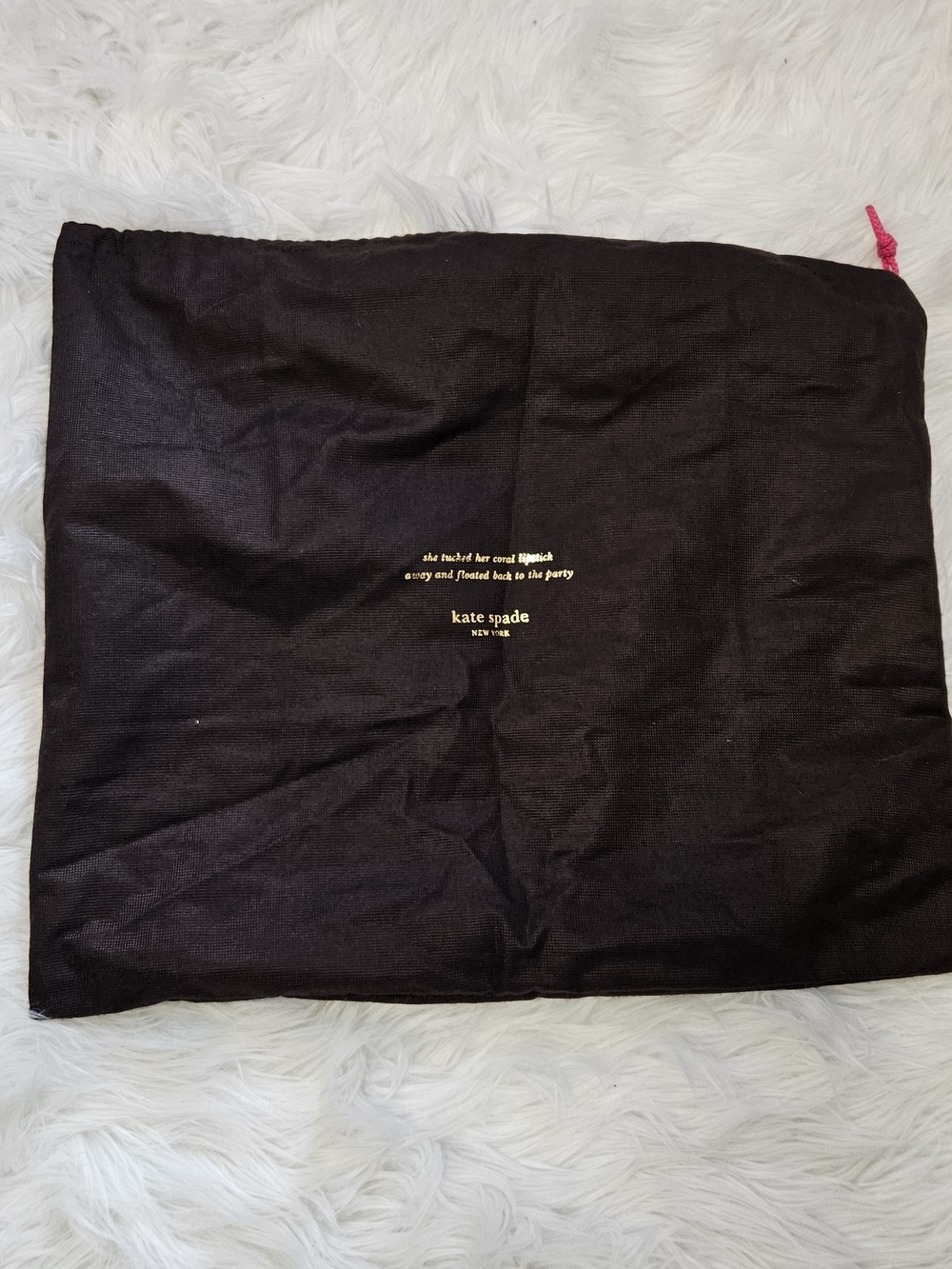 Kate Spade Brown Dust Bag with Gold Logo